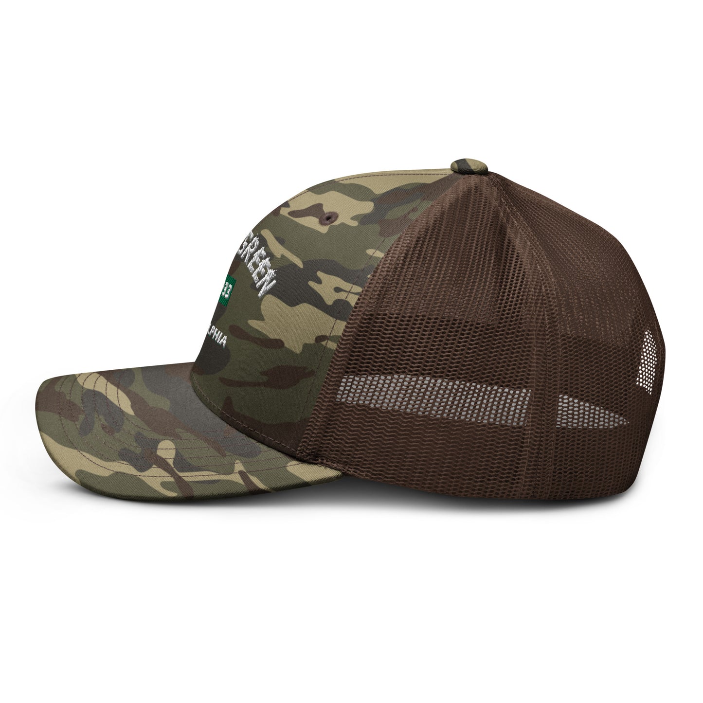 Bleed Green Camouflage trucker hat