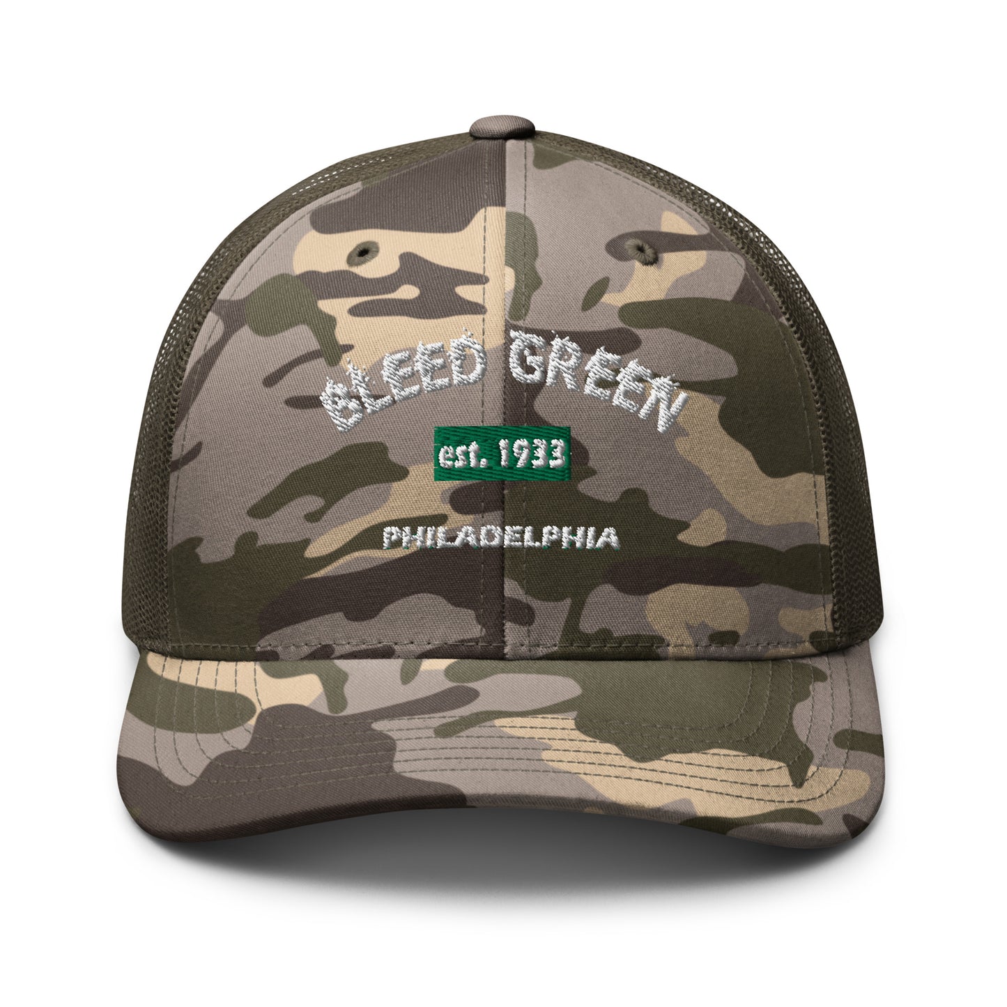 Bleed Green Camouflage trucker hat