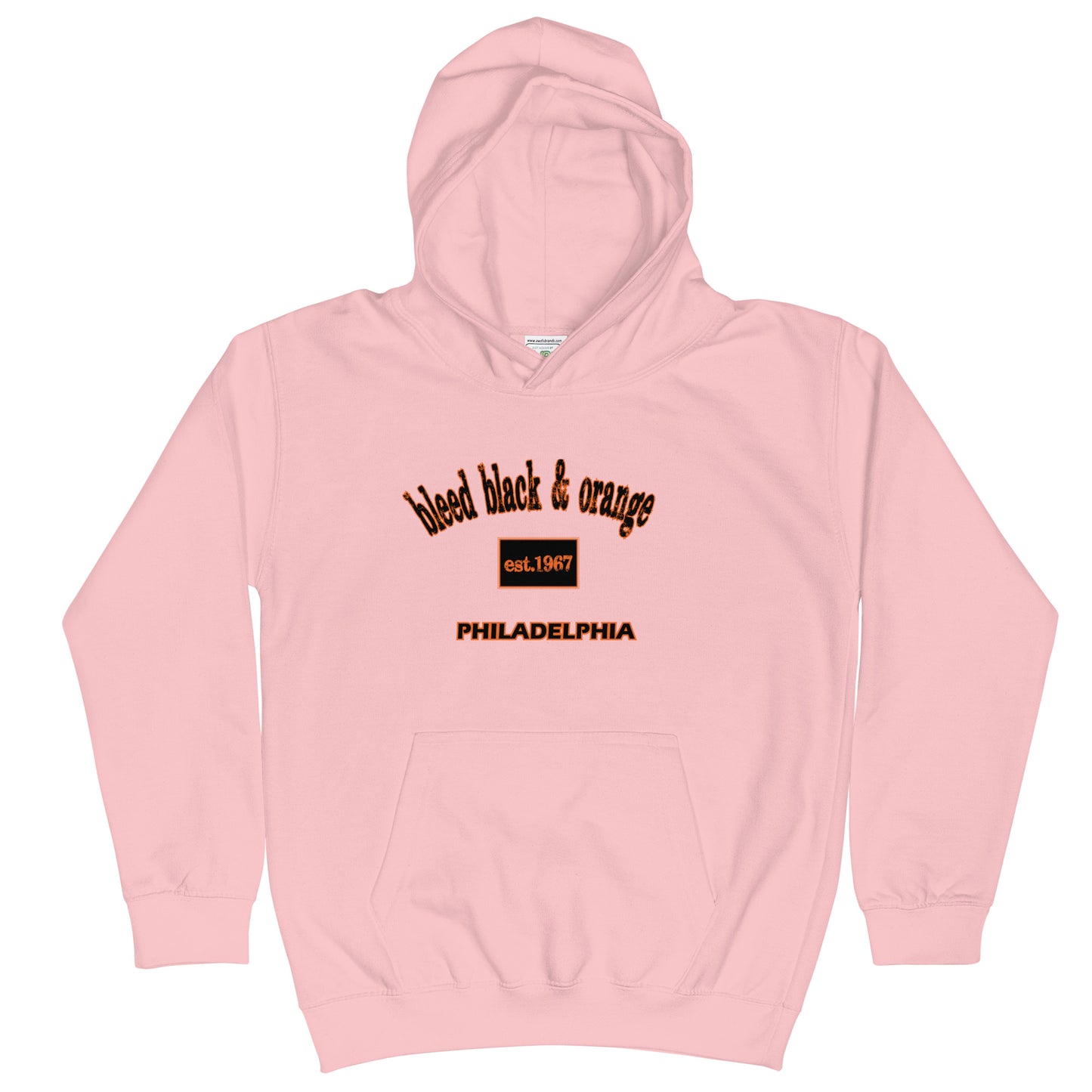 Bleed Black & Orange Kids Hoodie