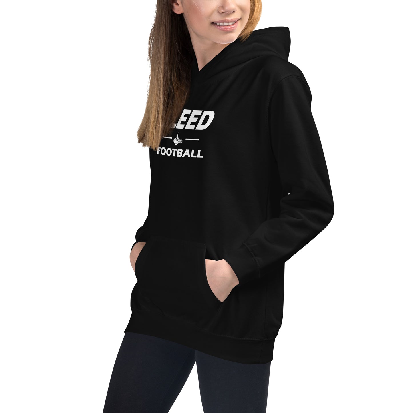 Bleed Football Youth Printed Hoodie - Clothing Online