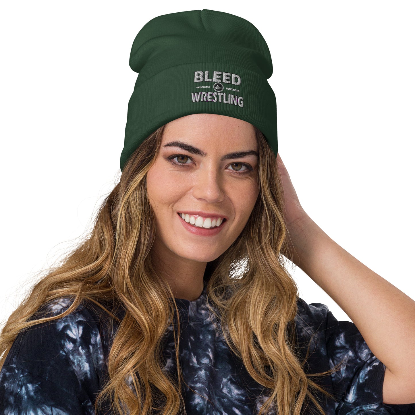 Bleed Wrestling Embroidered Beanie