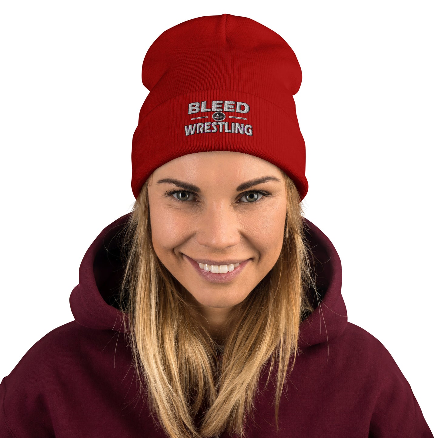 Bleed Wrestling Embroidered Beanie