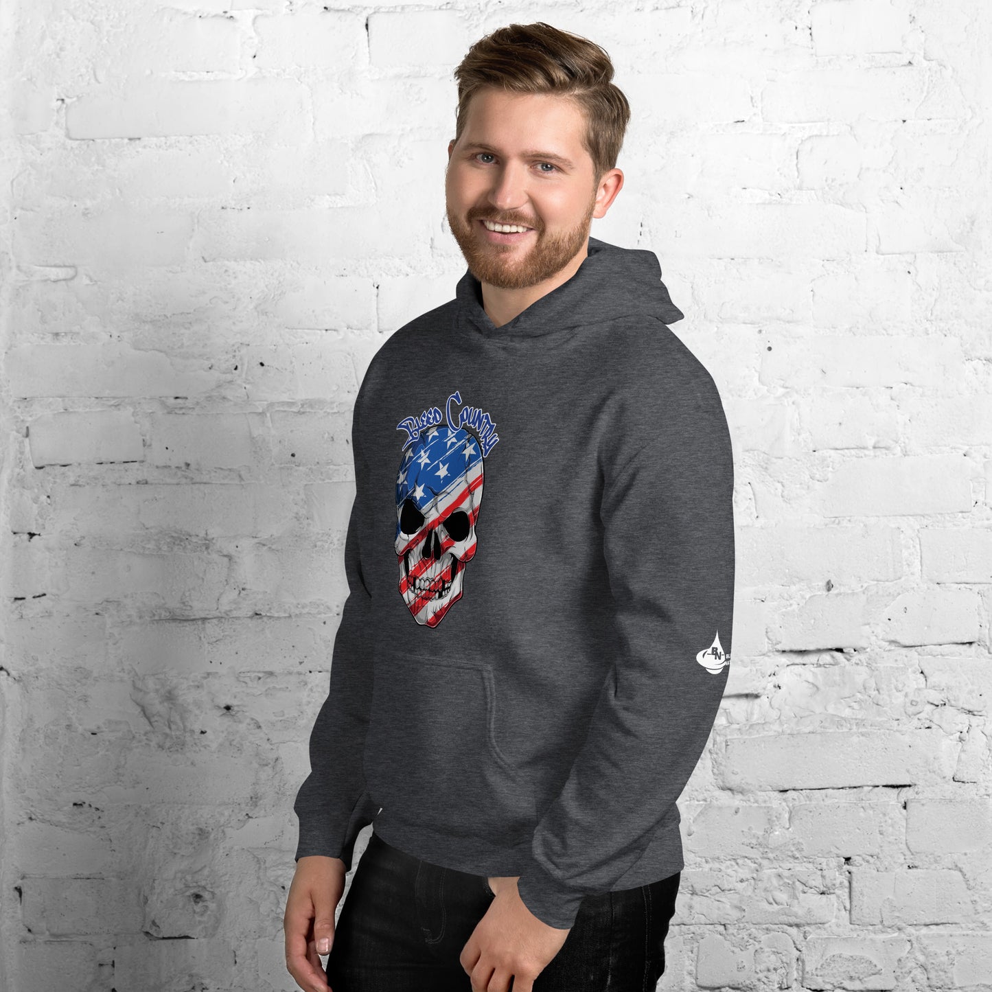 Bleed Skeleton Patriotic Mask Unisex Hoodie