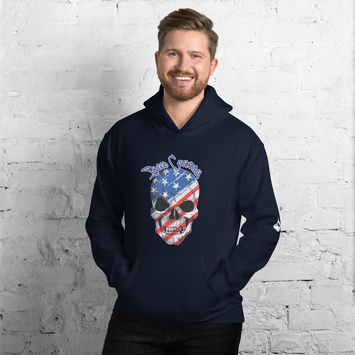 Bleed Skeleton Patriotic Mask Unisex Hoodie