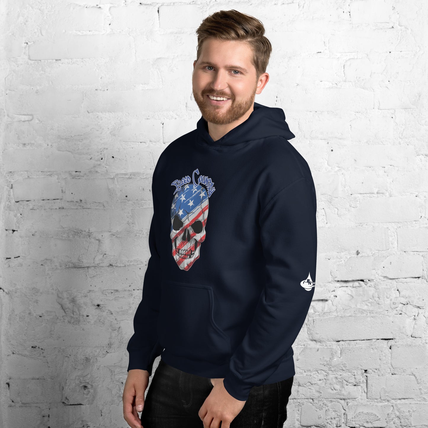 Bleed Skeleton Patriotic Mask Unisex Hoodie