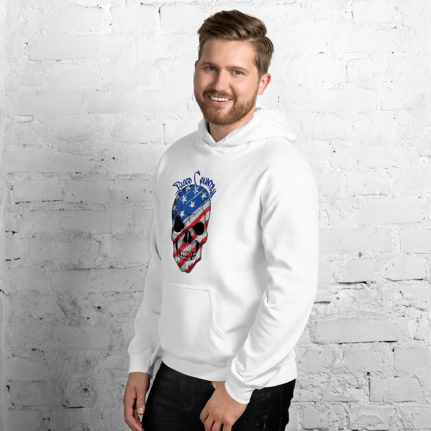 Bleed Skeleton Patriotic Mask Unisex Hoodie