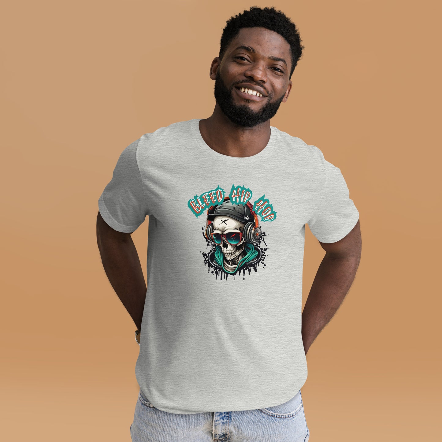 Bleed Skeleton Earphones Unisex t-shirt