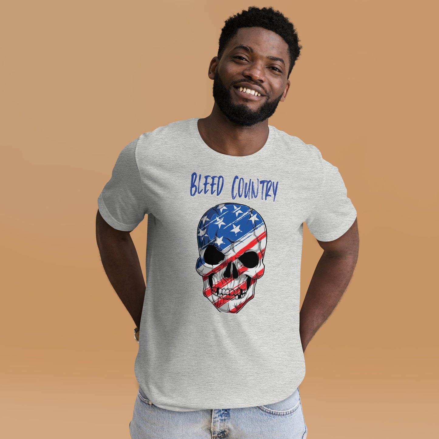 Skeleton Patriotic Mask Unisex t-shirt