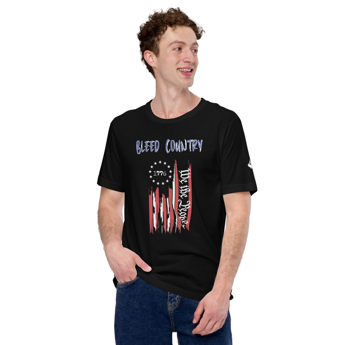 Bleed Ripped Flag Unisex t-shirt