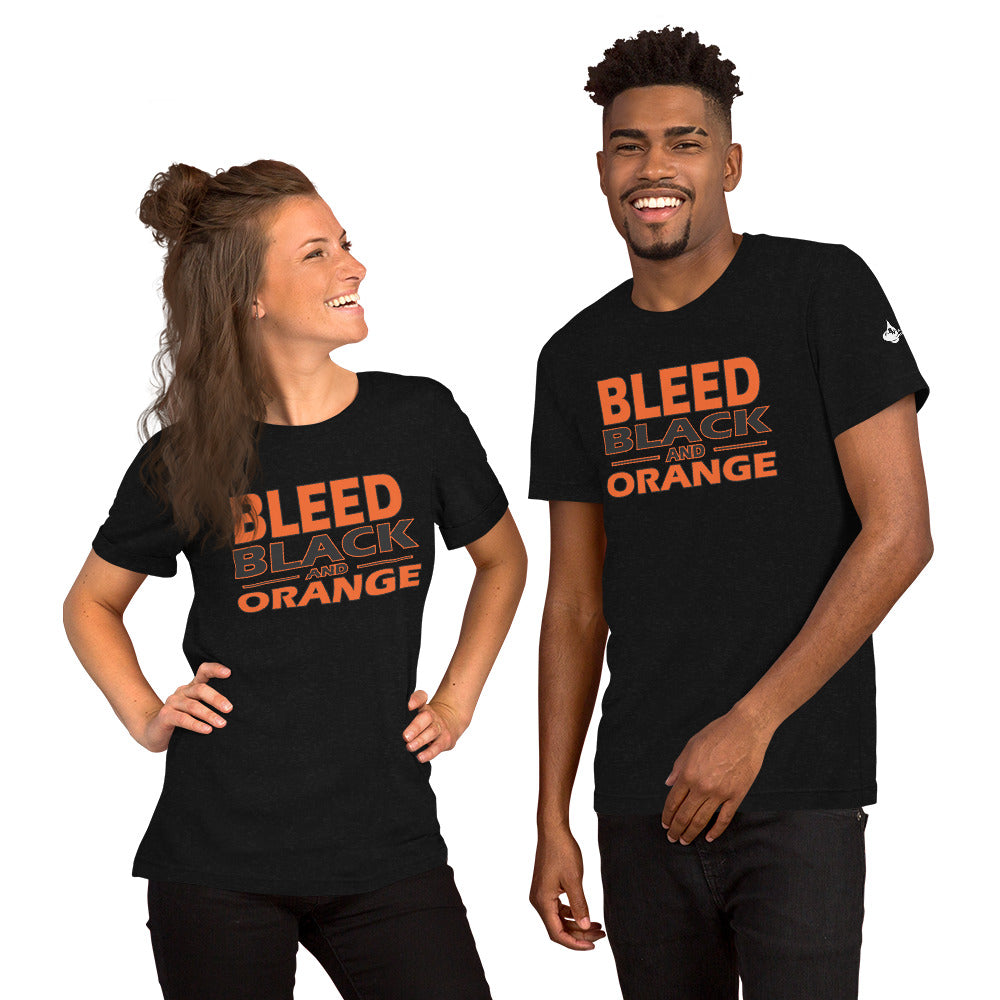 Bleed Black & Orange  Unisex t-shirt