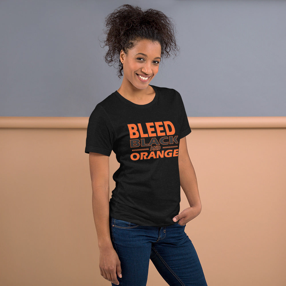 Bleed Black & Orange  Unisex t-shirt