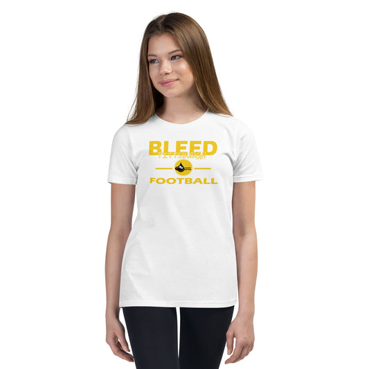 Bleed Pittsburgh Football Youth Short Sleeve T-Shirt