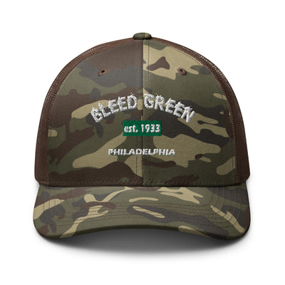 Bleed Green Camouflage trucker hat