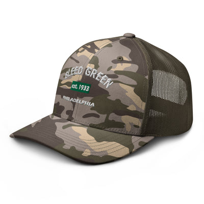 Bleed Green Camouflage trucker hat