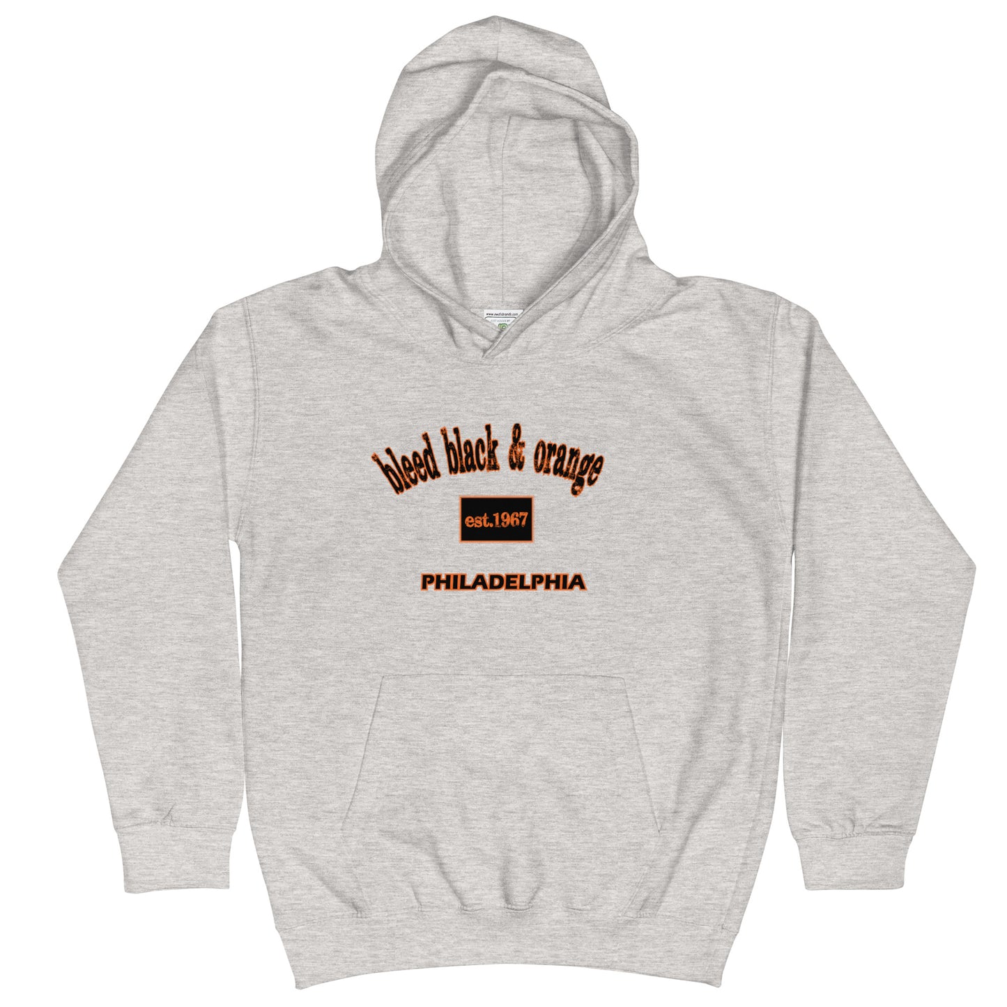 Bleed Black & Orange Kids Hoodie