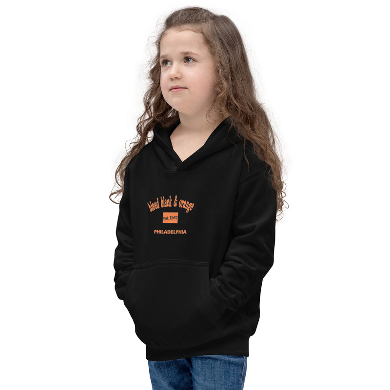 Bleed Black & Orange Kids Hoodie