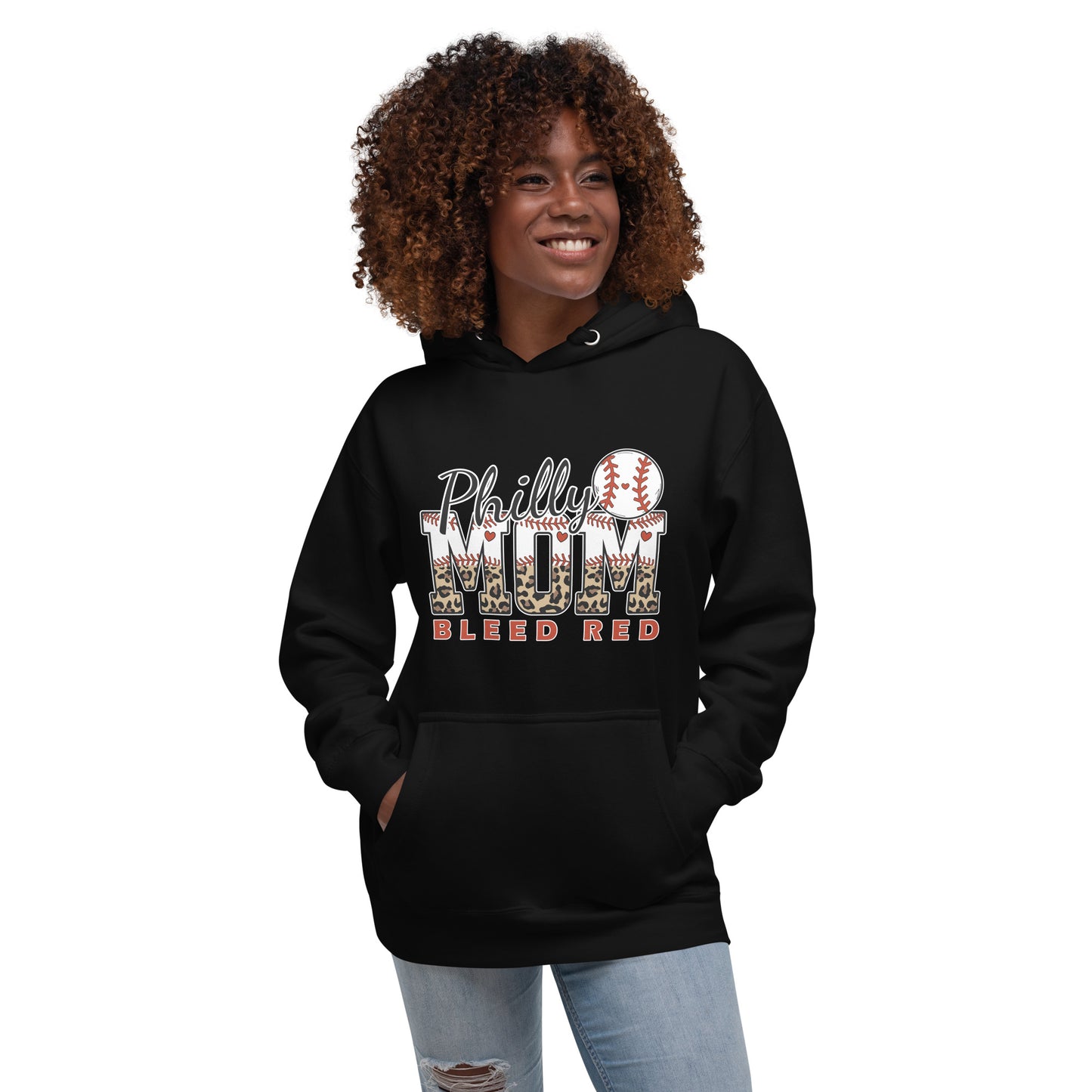 Philly Mom Bleed Red Unisex Hoodie