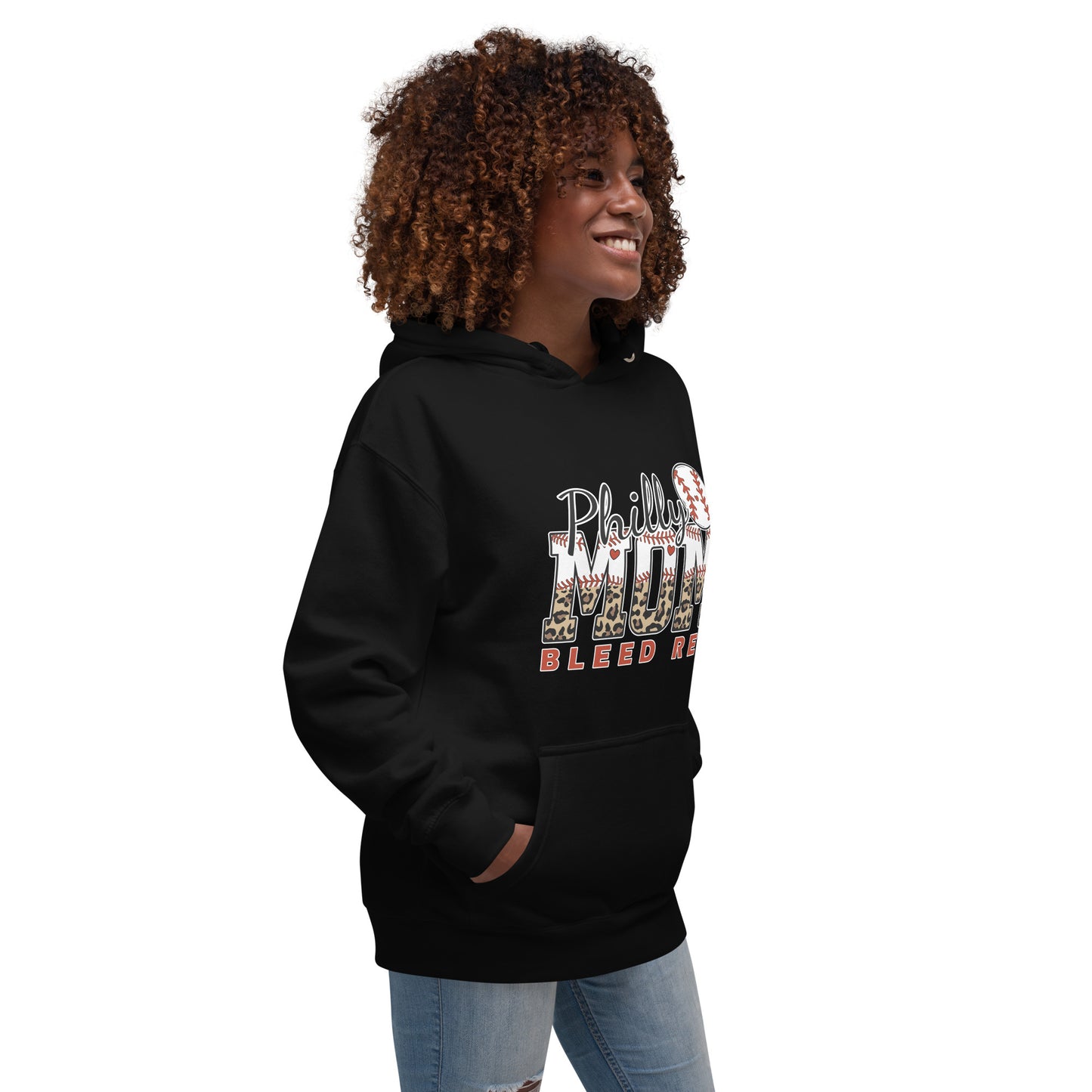 Philly Mom Bleed Red Unisex Hoodie