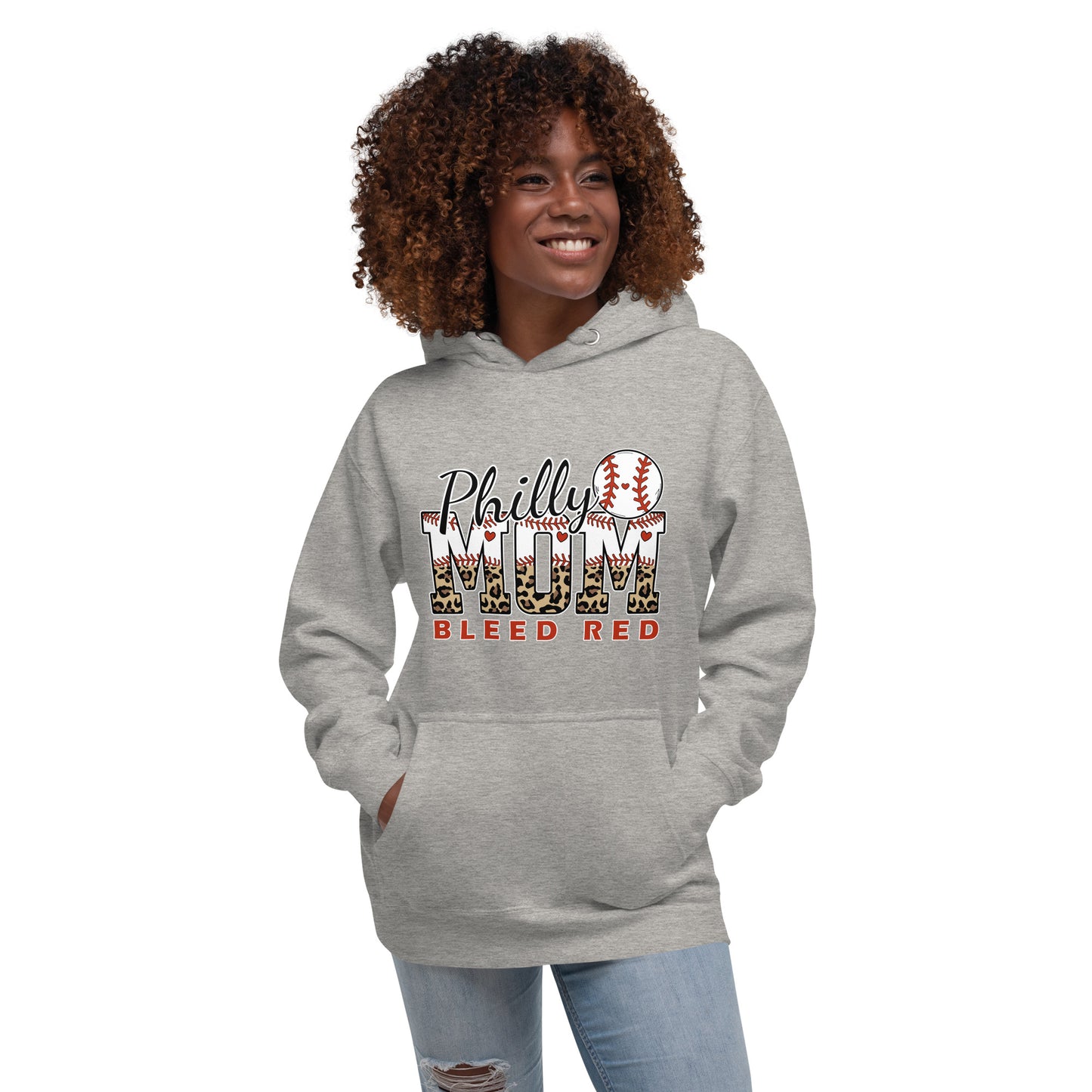 Philly Mom Bleed Red Unisex Hoodie