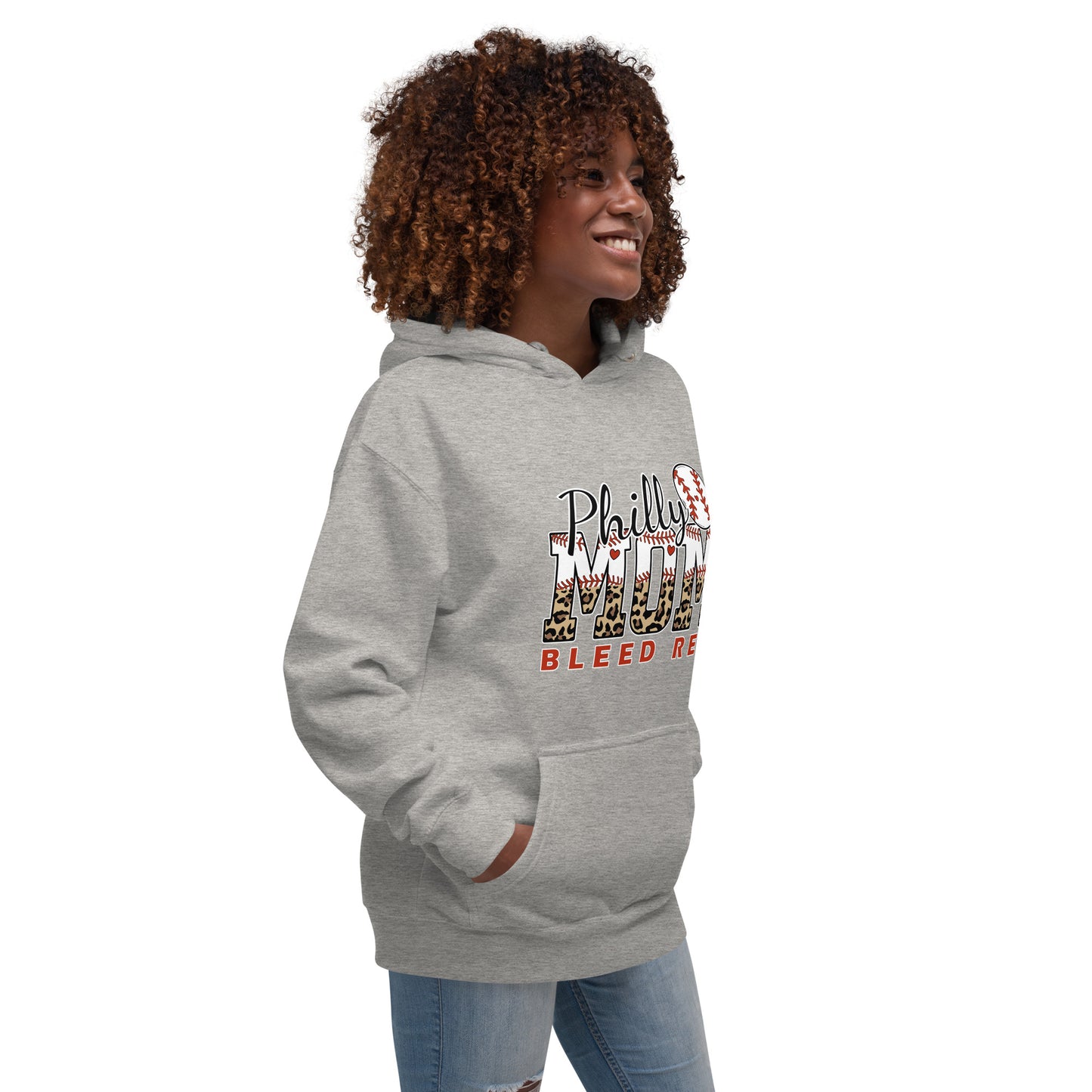 Philly Mom Bleed Red Unisex Hoodie