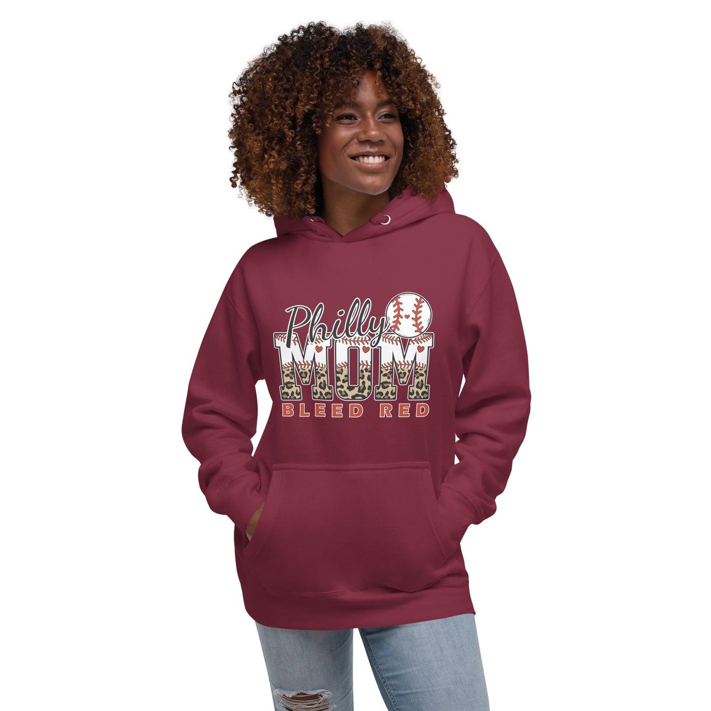 Philly Mom Bleed Red Unisex Hoodie