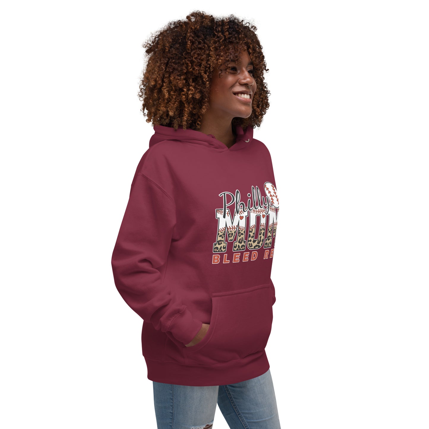 Philly Mom Bleed Red Unisex Hoodie