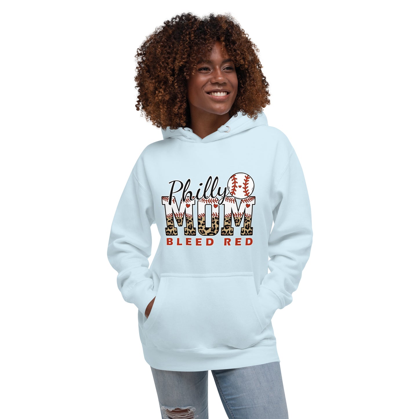 Philly Mom Bleed Red Unisex Hoodie