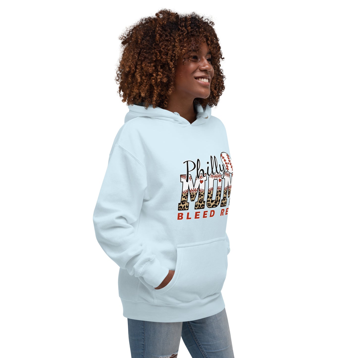 Philly Mom Bleed Red Unisex Hoodie