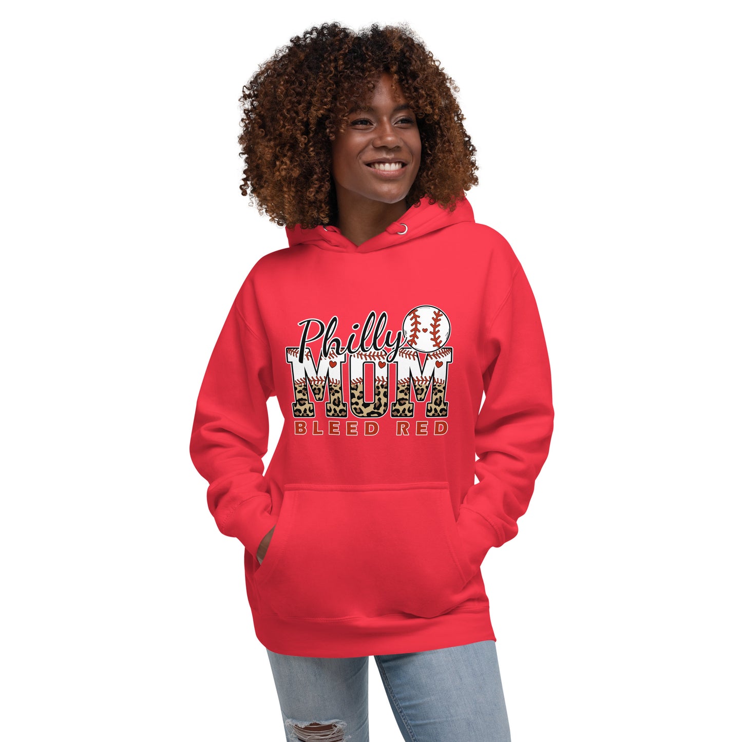 Philly Mom Bleed Red Unisex Hoodie