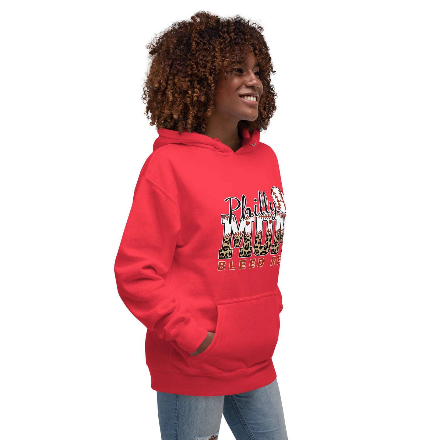 Philly Mom Bleed Red Unisex Hoodie