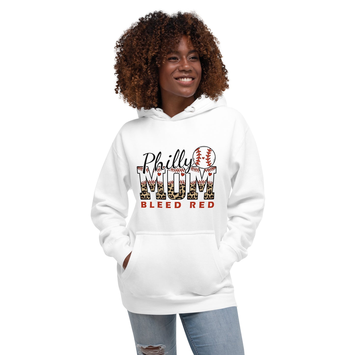 Philly Mom Bleed Red Unisex Hoodie