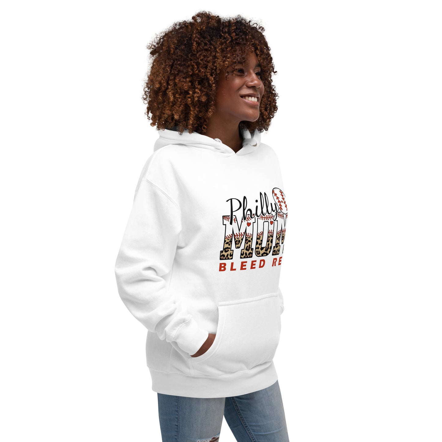 Philly Mom Bleed Red Unisex Hoodie