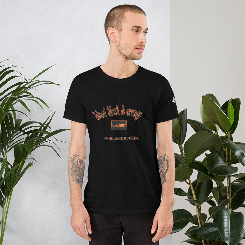 Bleed Black & Orange Unisex t-shirt