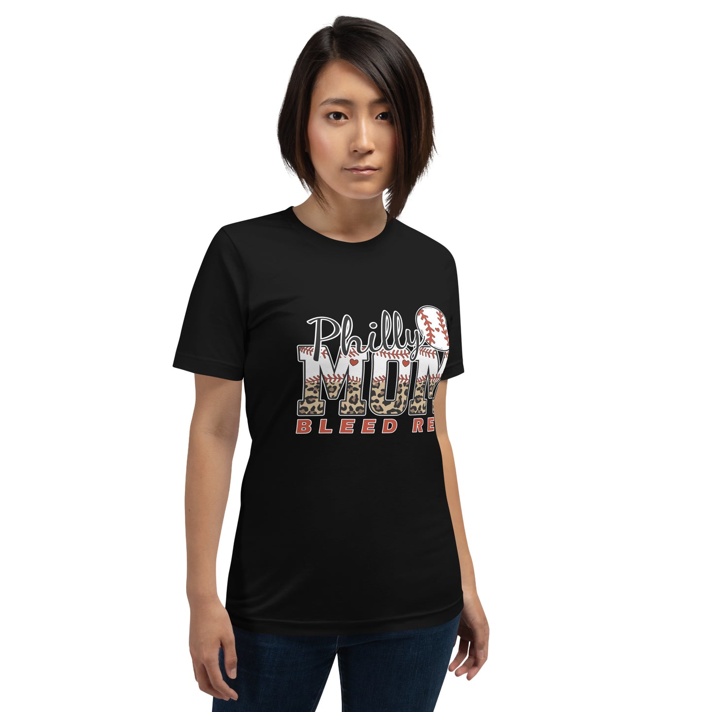 Philly Mom Bleed Red Unisex t-shirt