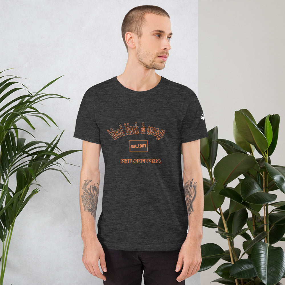 Bleed Black & Orange Unisex t-shirt