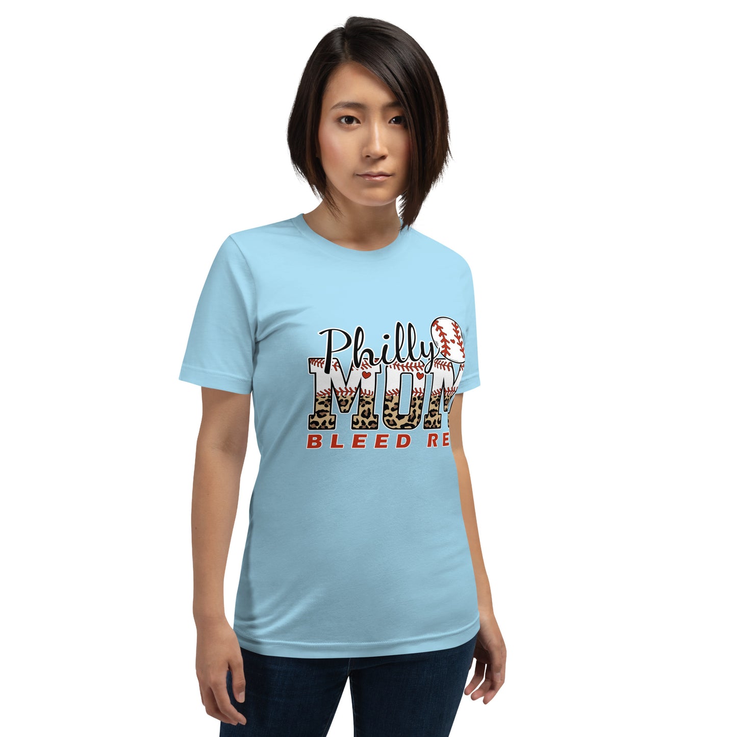 Philly Mom Bleed Red Unisex t-shirt