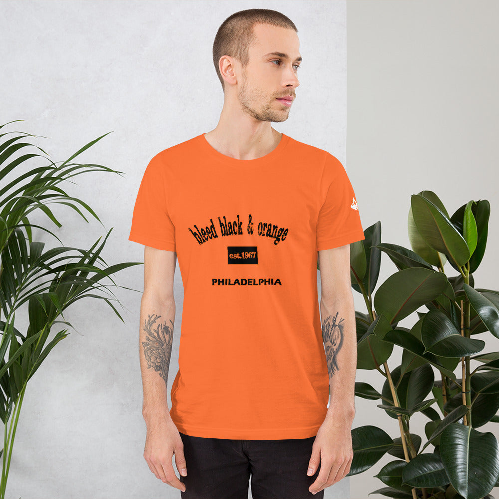 Bleed Black & Orange Unisex t-shirt