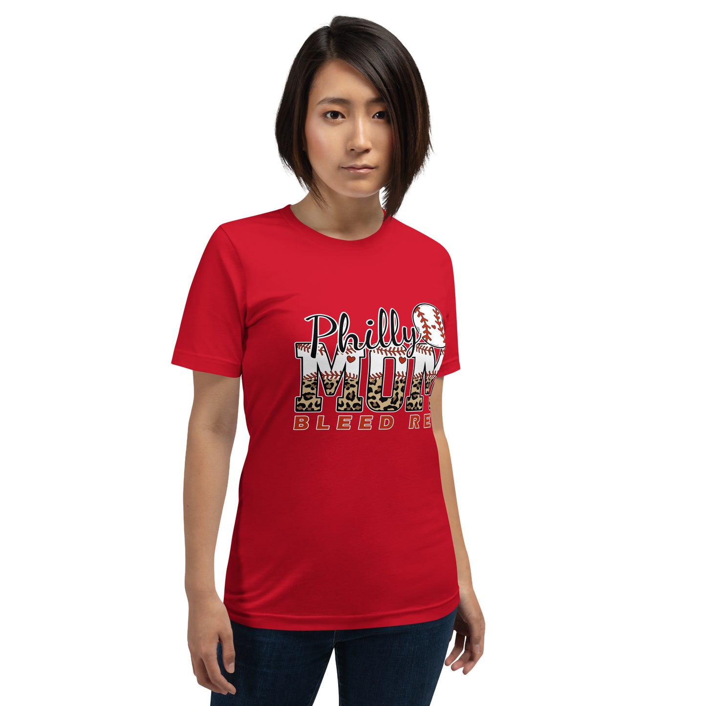 Philly Mom Bleed Red Unisex t-shirt