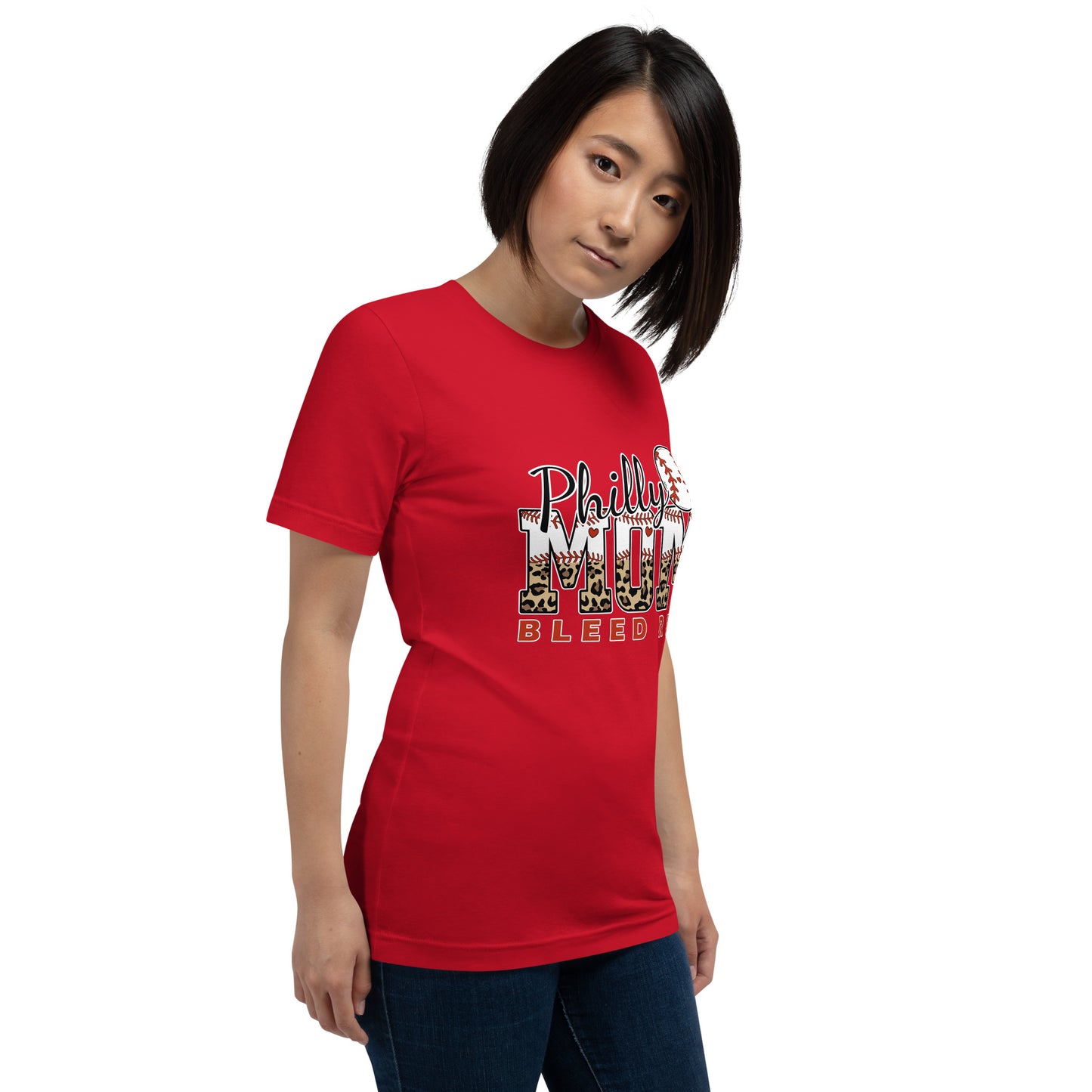 Philly Mom Bleed Red Unisex t-shirt