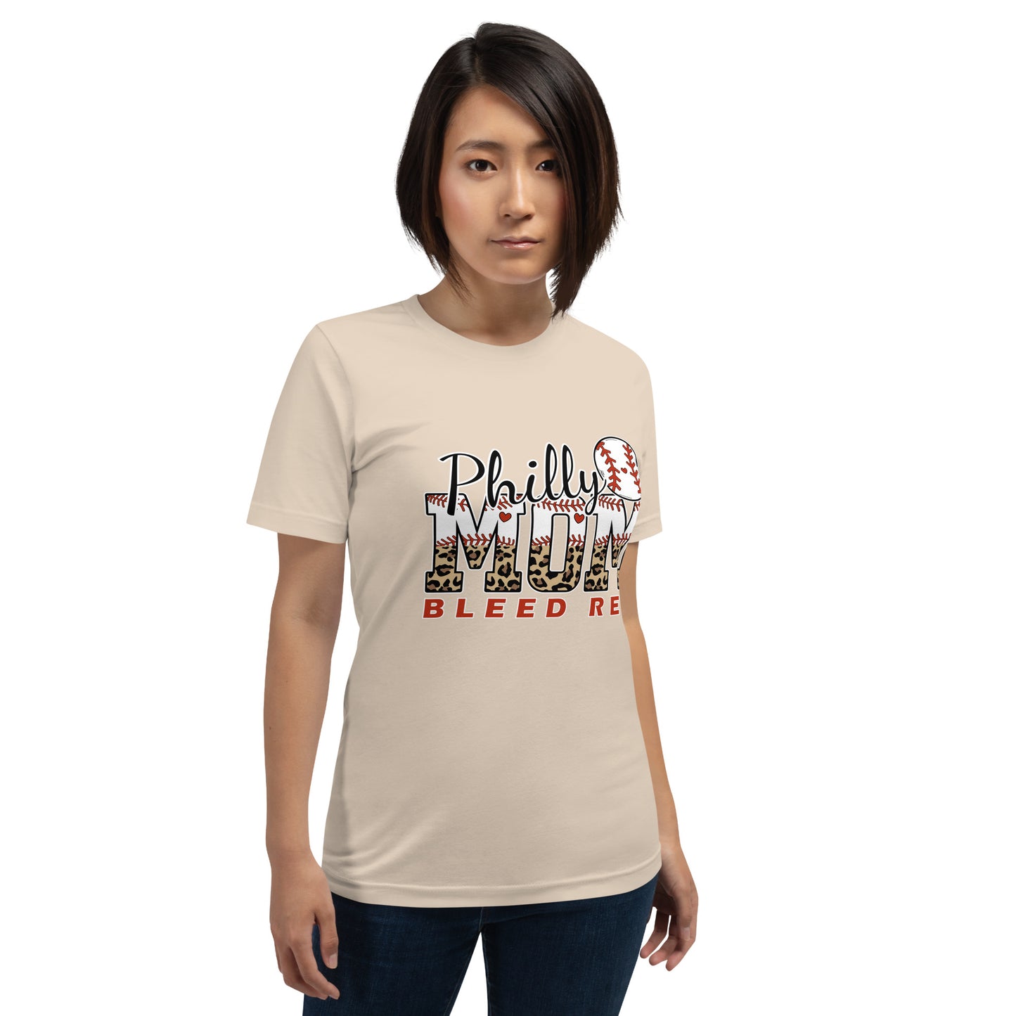 Philly Mom Bleed Red Unisex t-shirt