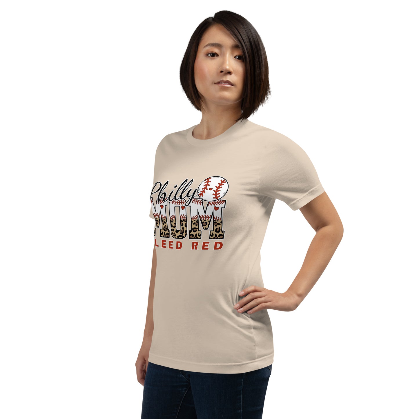 Philly Mom Bleed Red Unisex t-shirt