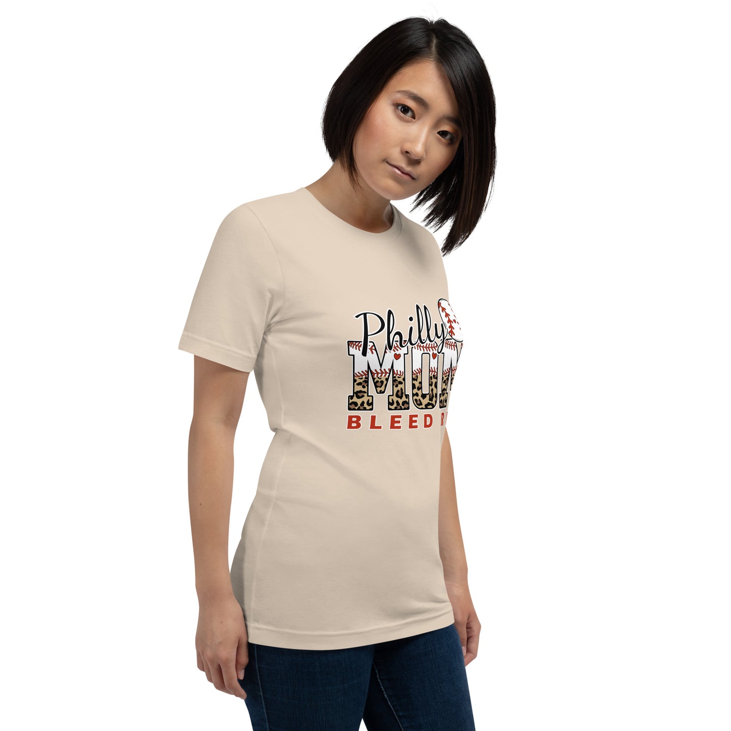 Philly Mom Bleed Red Unisex t-shirt