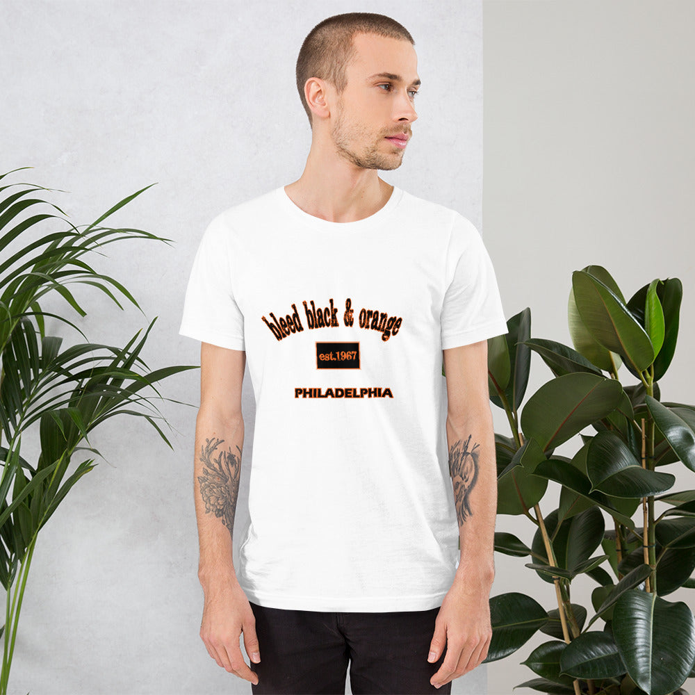 Bleed Black & Orange Unisex t-shirt