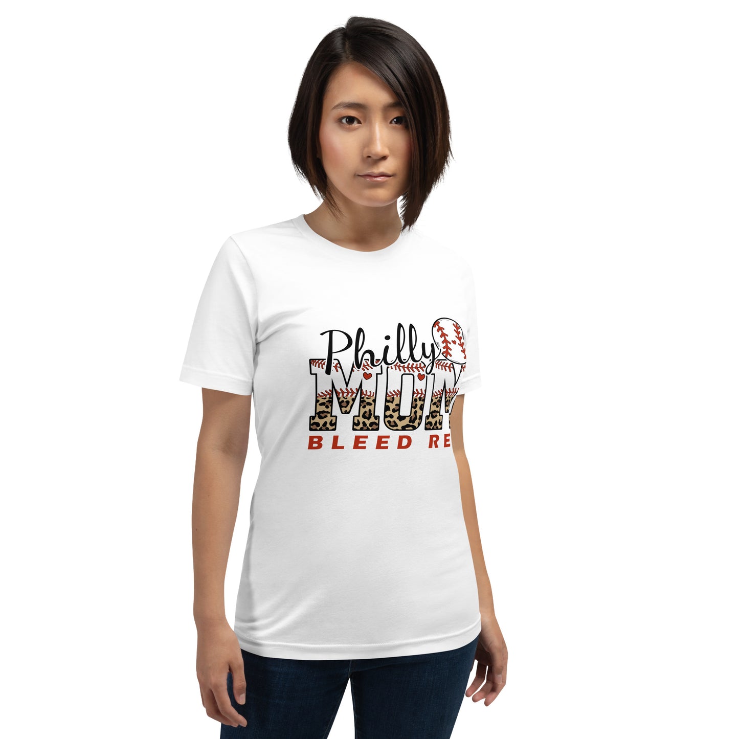 Philly Mom Bleed Red Unisex t-shirt