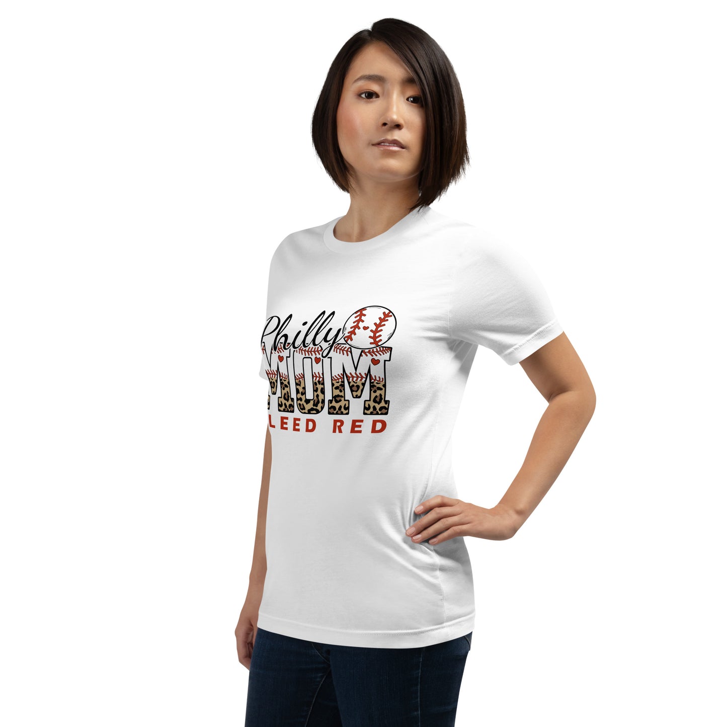 Philly Mom Bleed Red Unisex t-shirt