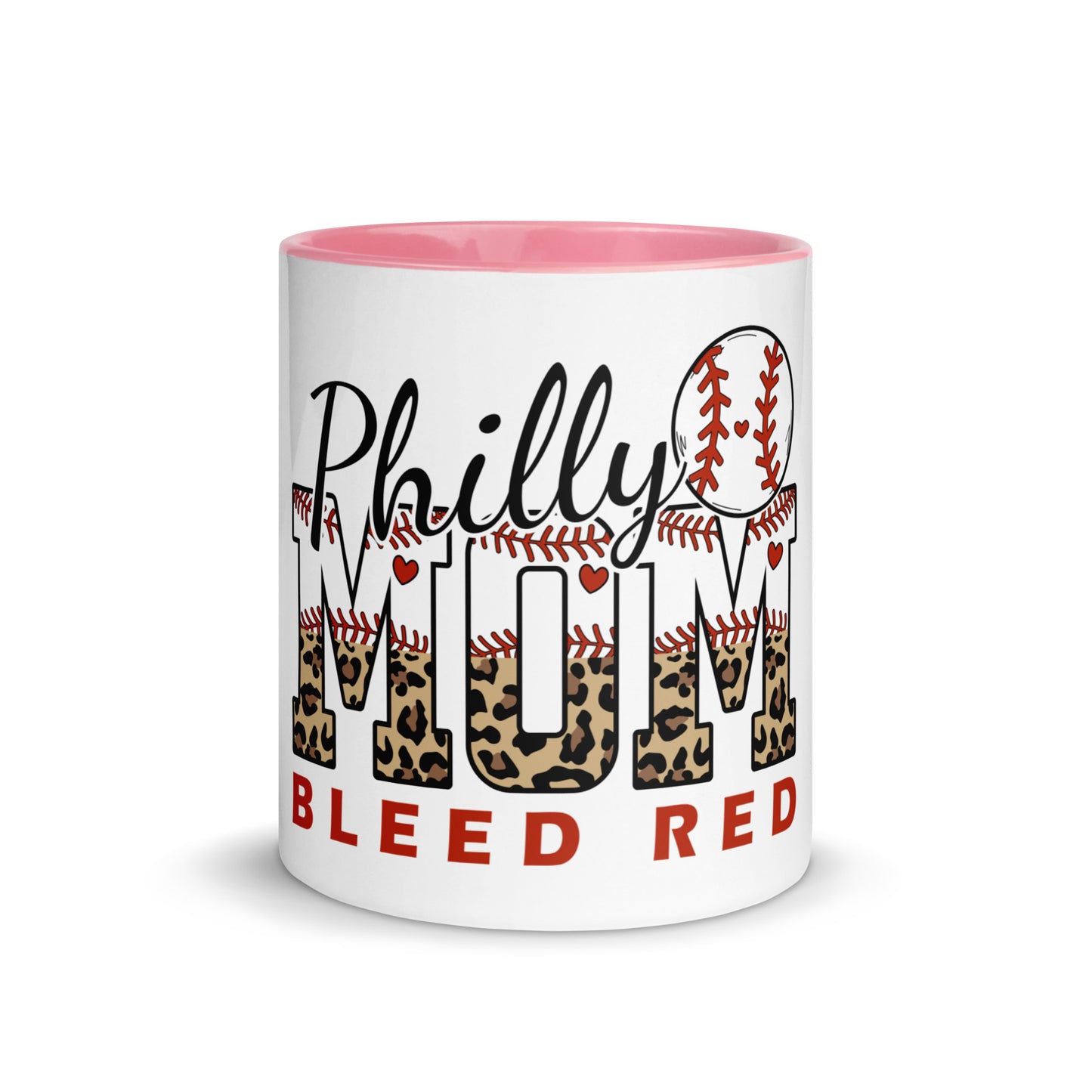 Philly Mom Bleed Red Mug with Color Inside