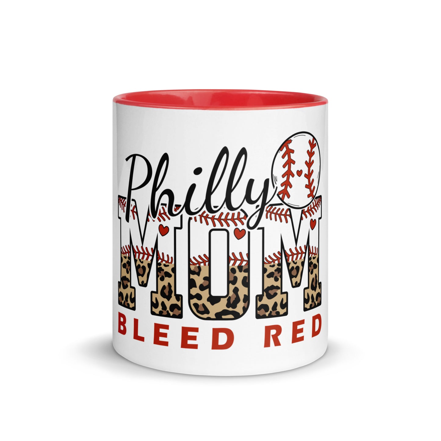 Philly Mom Bleed Red Mug with Color Inside