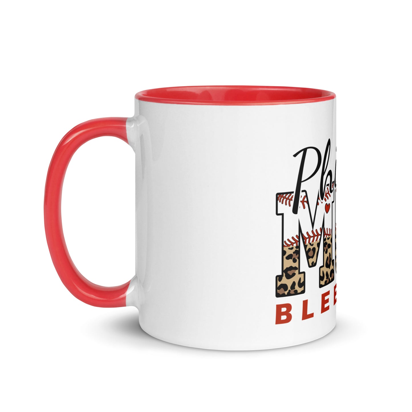 Philly Mom Bleed Red Mug with Color Inside