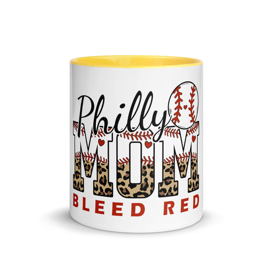 Philly Mom Bleed Red Mug with Color Inside