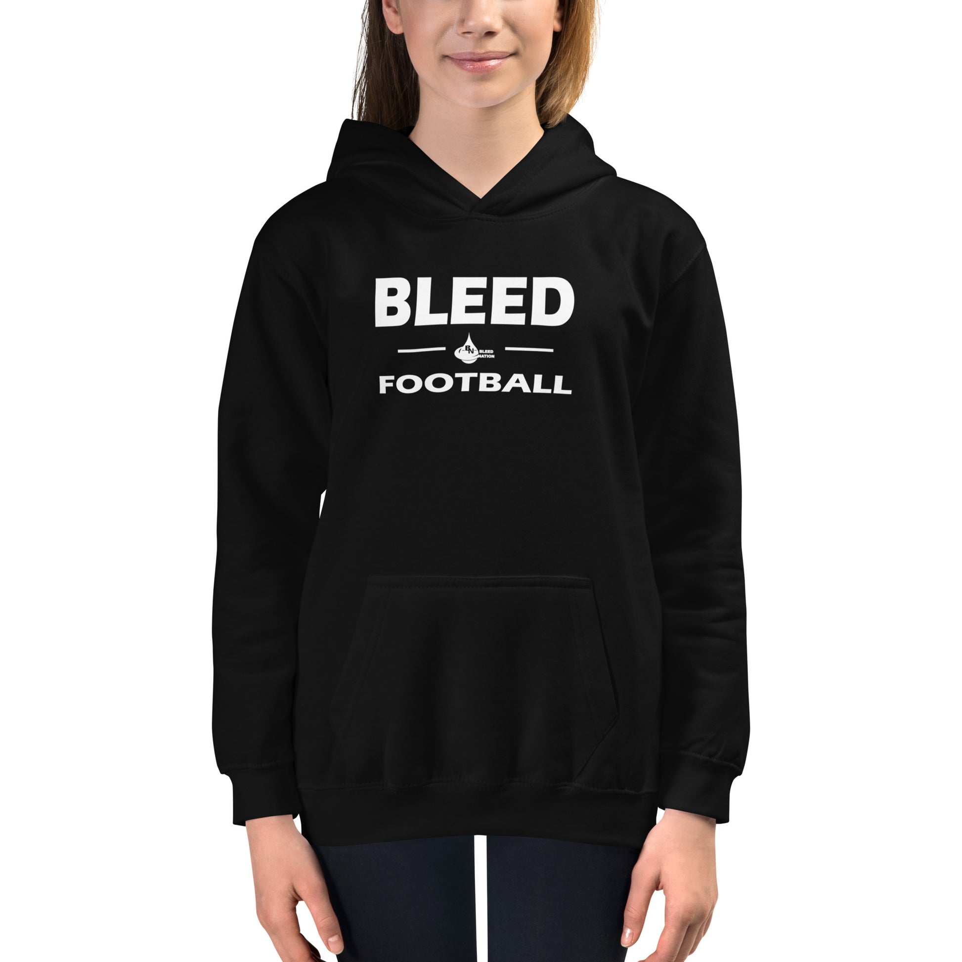 Bleed Football Youth Printed Hoodie - Clothing Online